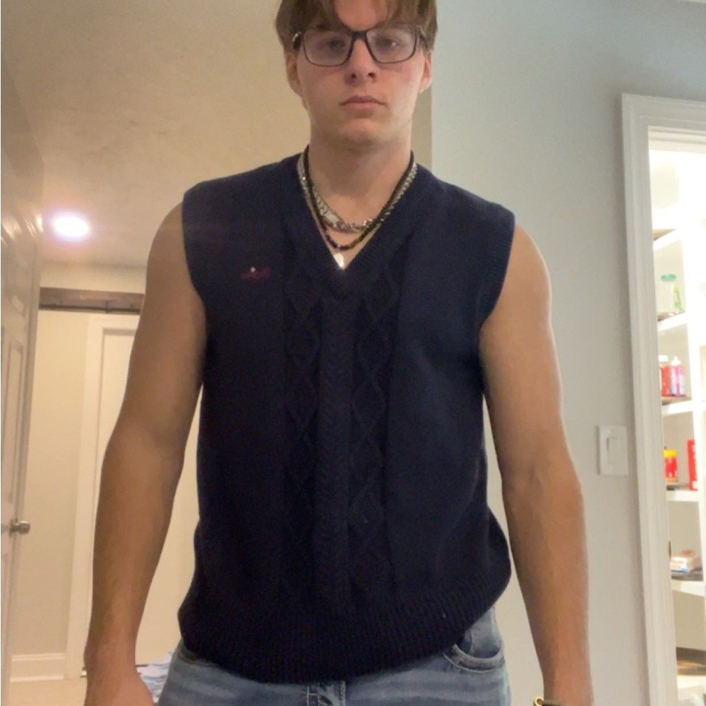 Men's Navy Sweater Vest
